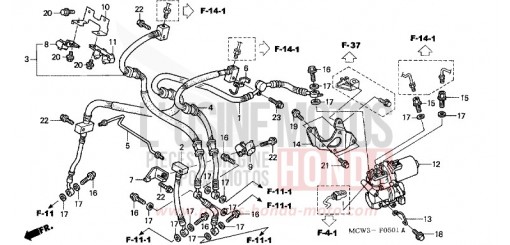 DURITE FREIN AVANT (VFR800A) VFR800A3 de 2003